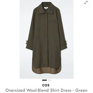 COS Oversize wool-blend shirt dress